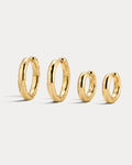 Liquid Metal Hoops Set in Gold