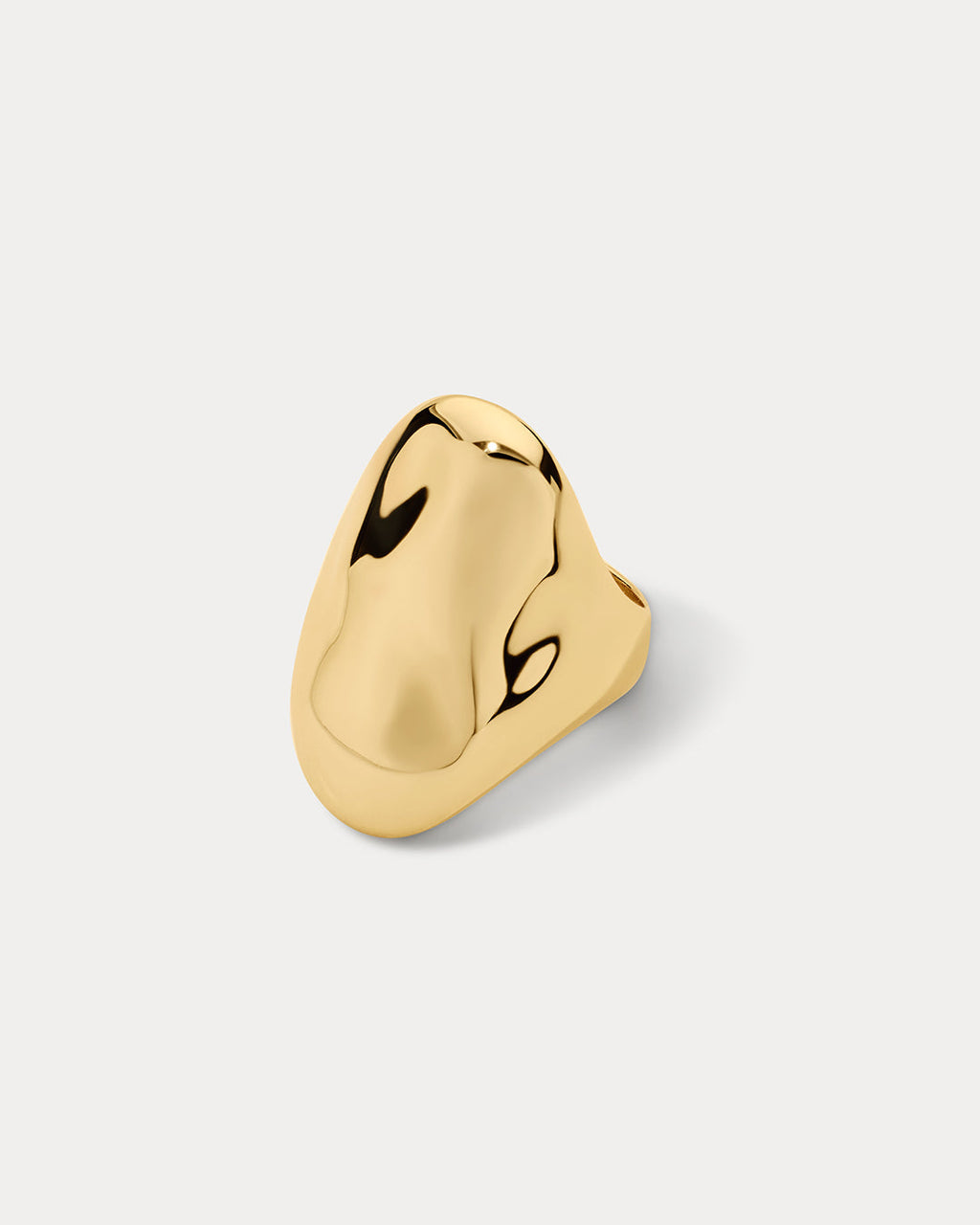 Liquid Metal Statement Ring in Gold