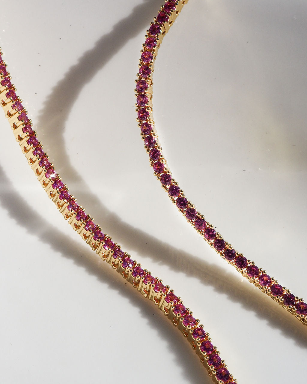 Mini Ballier Necklace - Pink - Silver — detail view