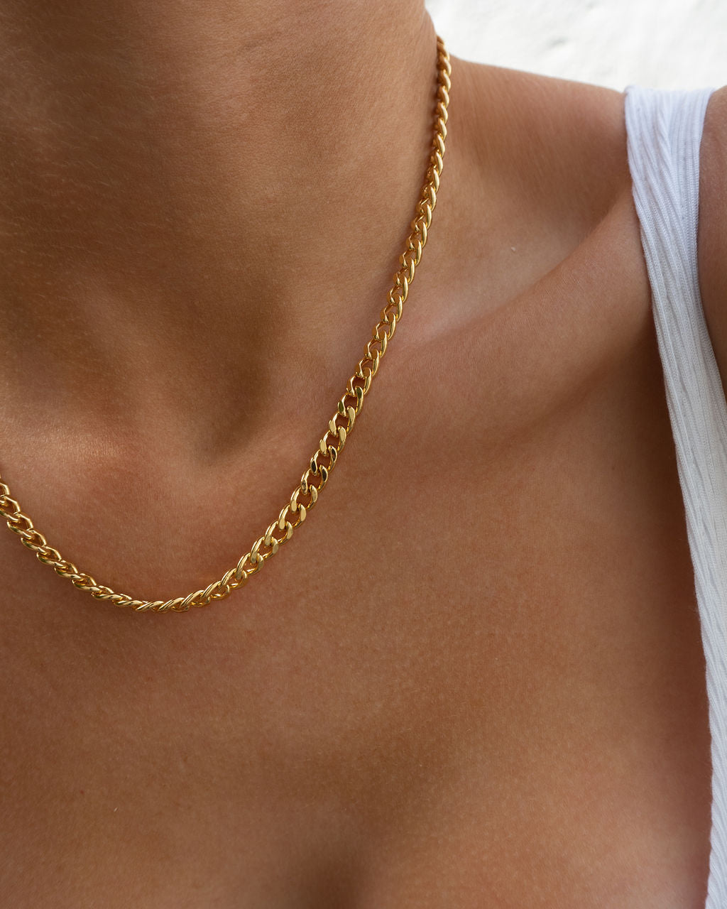 Classique Skinny Curb Chain (5mm) - Silver — alternate view 2