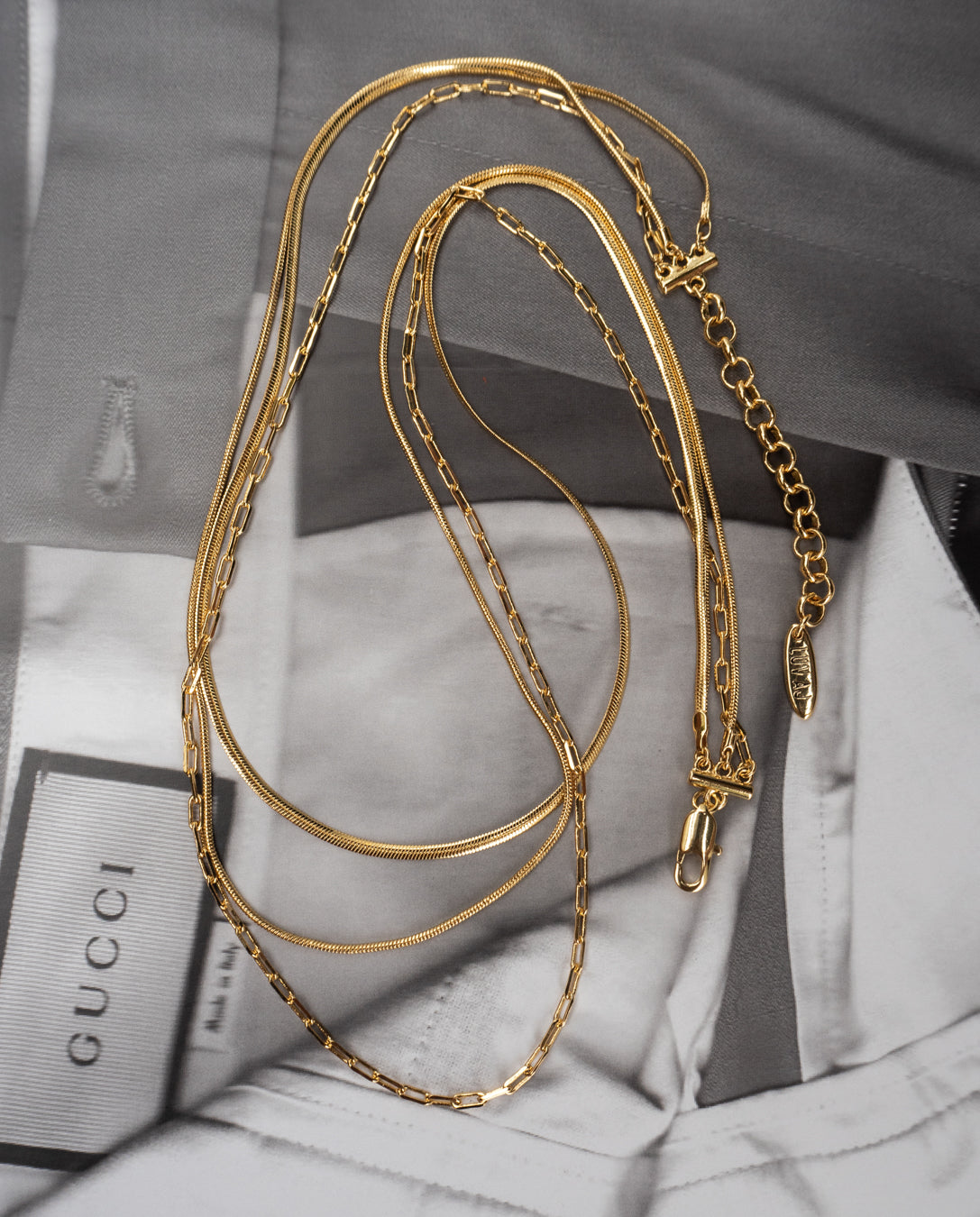 Chandon Multi Chain Charm Necklace - Gold — alternate angle
