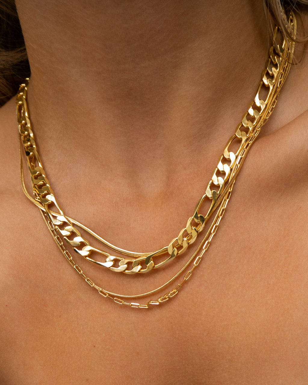 Chandon Multi Chain Charm Necklace - Gold — alternate view 2