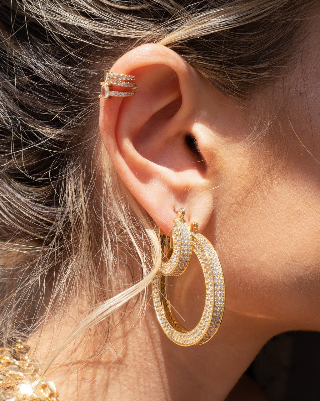 Ballier Ear Cuff - Gold - Earrings — alternate angle