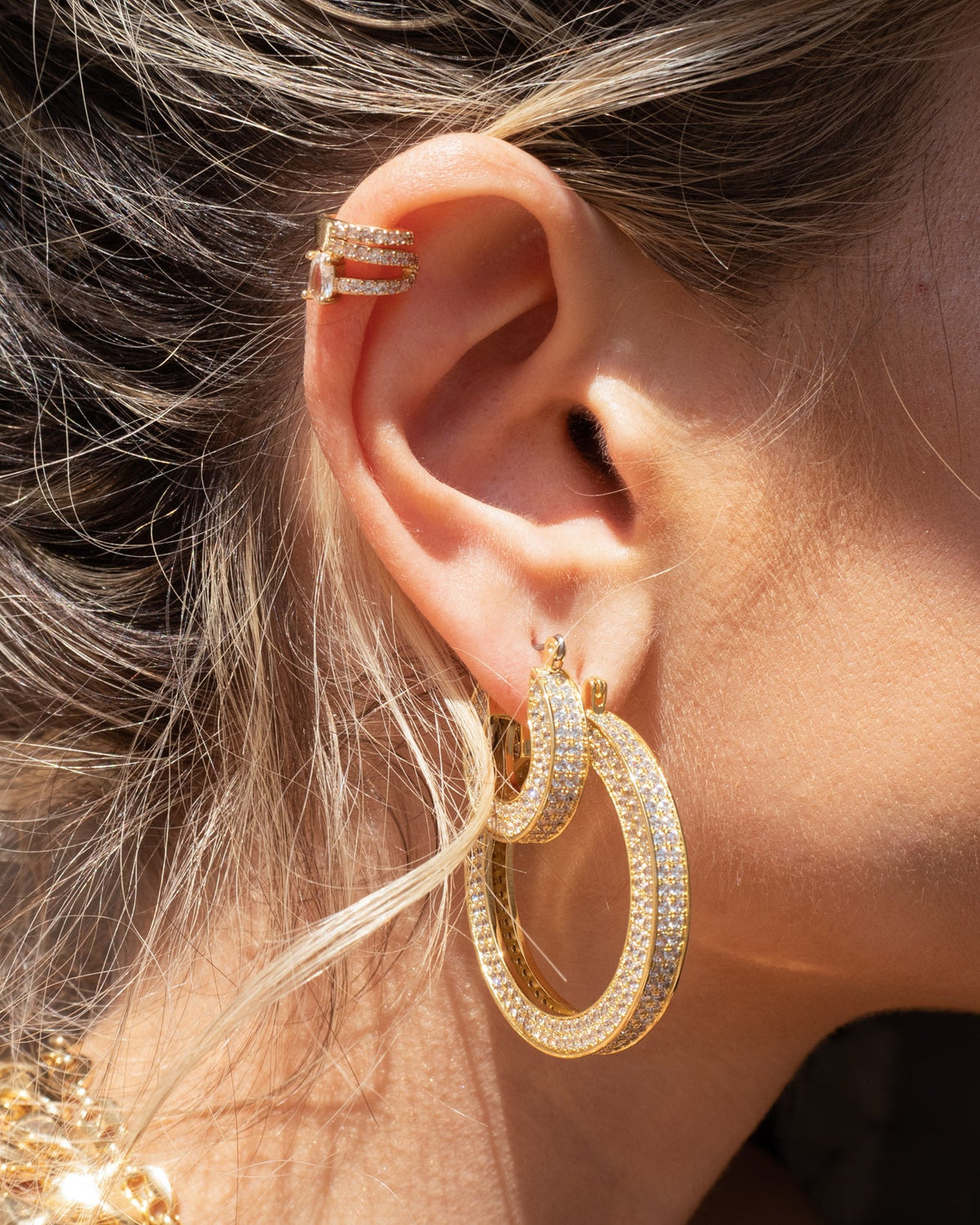 Ballier Ear Cuff - Gold - Earrings — alternate angle
