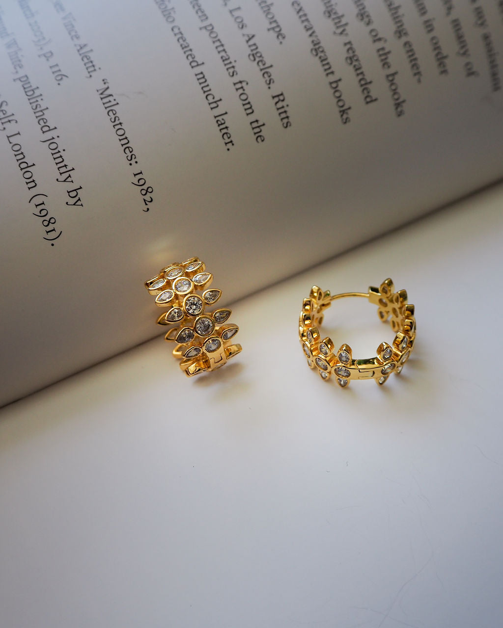 Florette Hoops - Gold — alternate angle