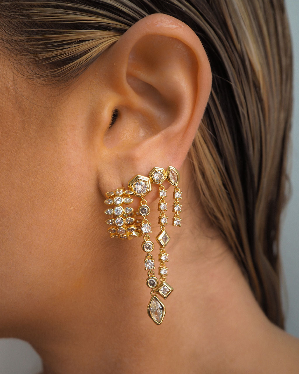 Florette Hoops - Gold — alternate view 2
