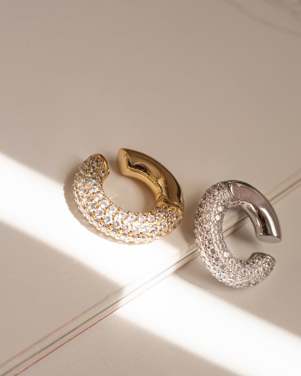 Pavé Amalfi Ear Cuff - Gold - Earrings — detail view