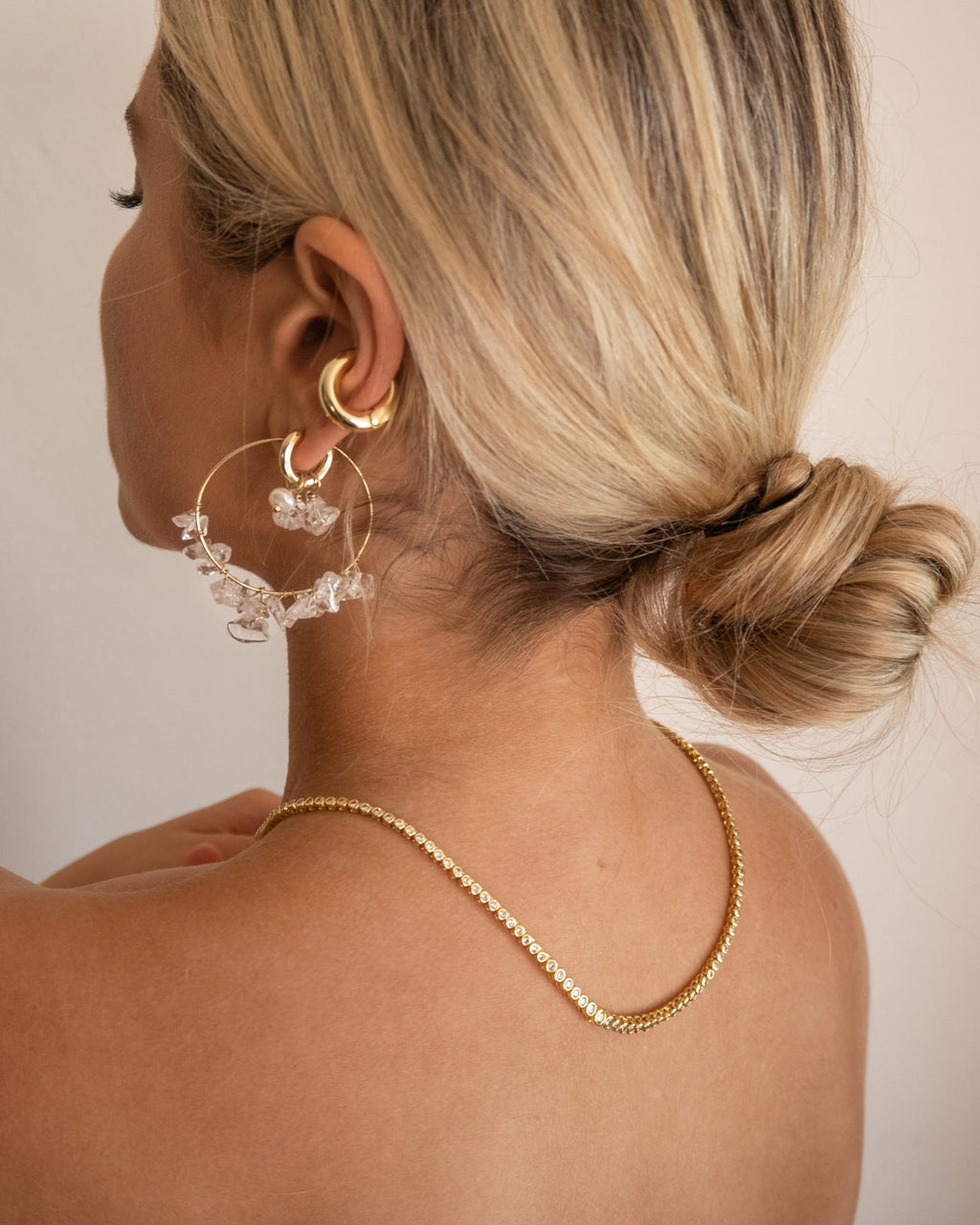 Amalfi Ear Cuff - Gold - Earrings — alternate angle 2