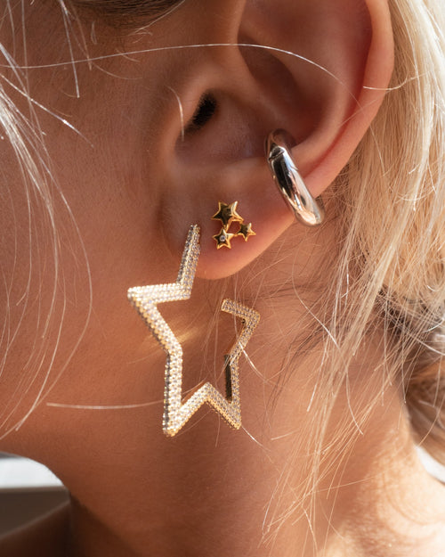 Amalfi Ear Cuff - Silver - Earrings — alternate view