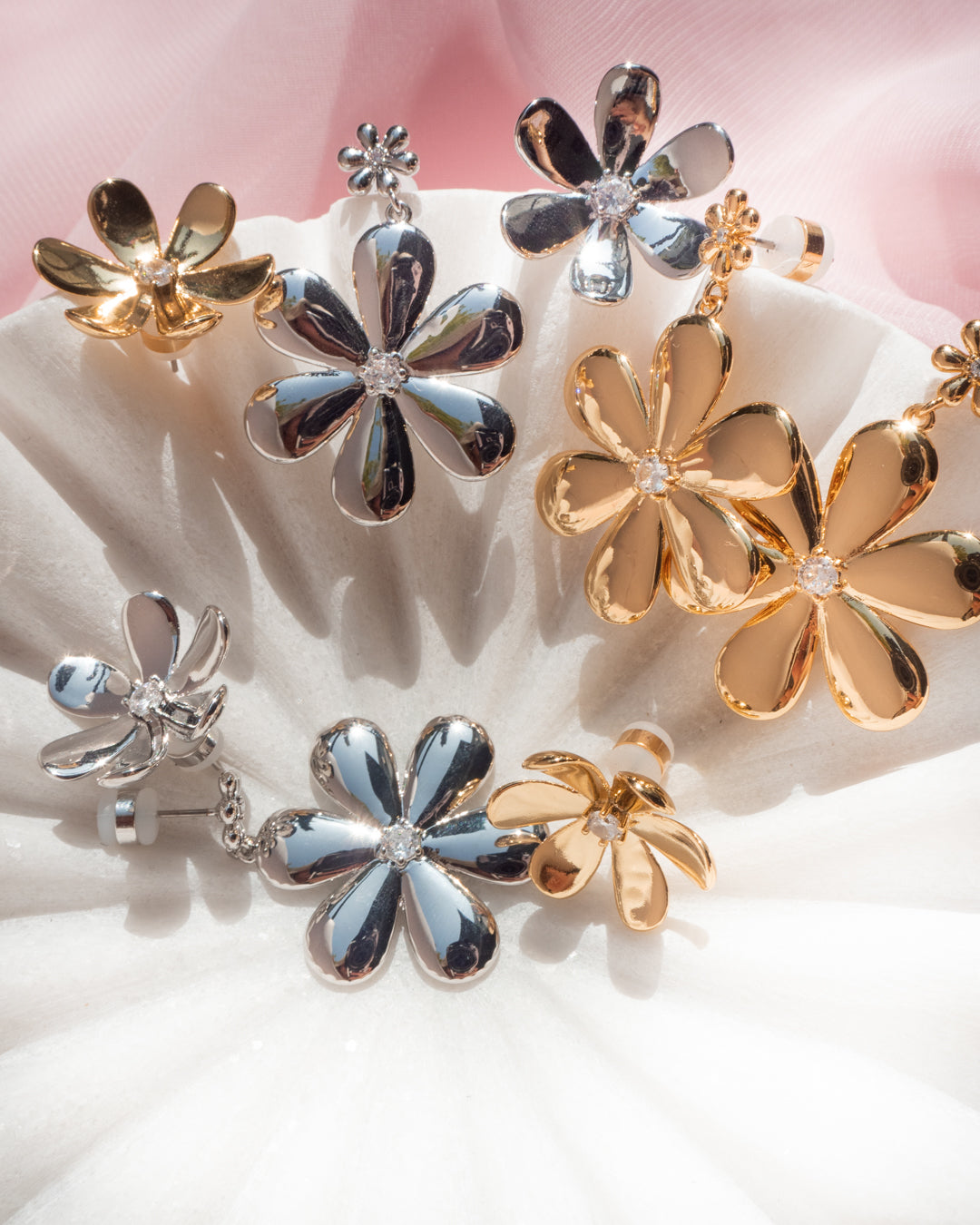 Daisy Statement Earring - Gold — alternate view 2