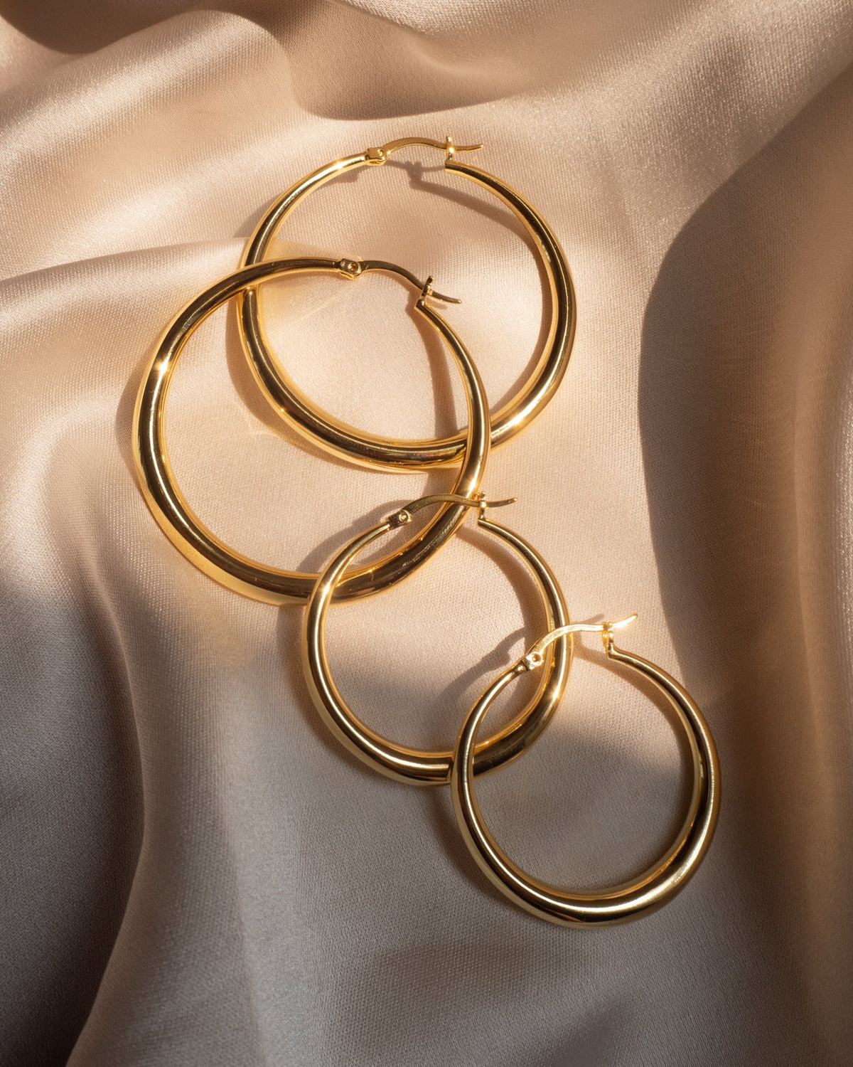Baby Lucca Hoops - Gold — another angle