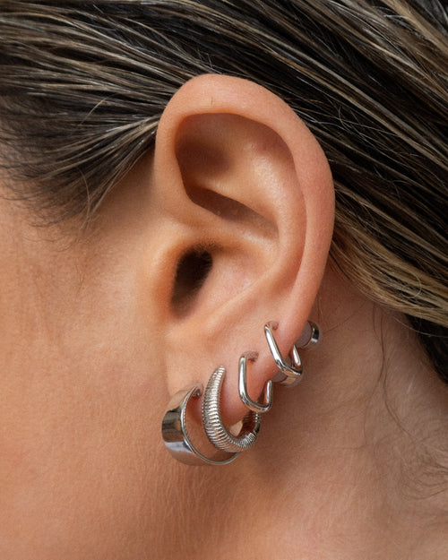 Baby Margot Hoops - Silver — alternate view