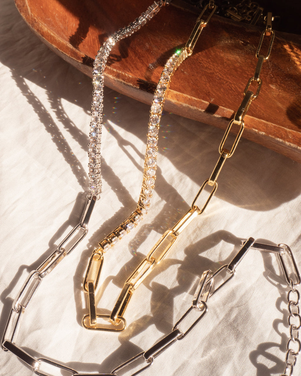 Ballier Chain Link Necklace - Silver — another angle