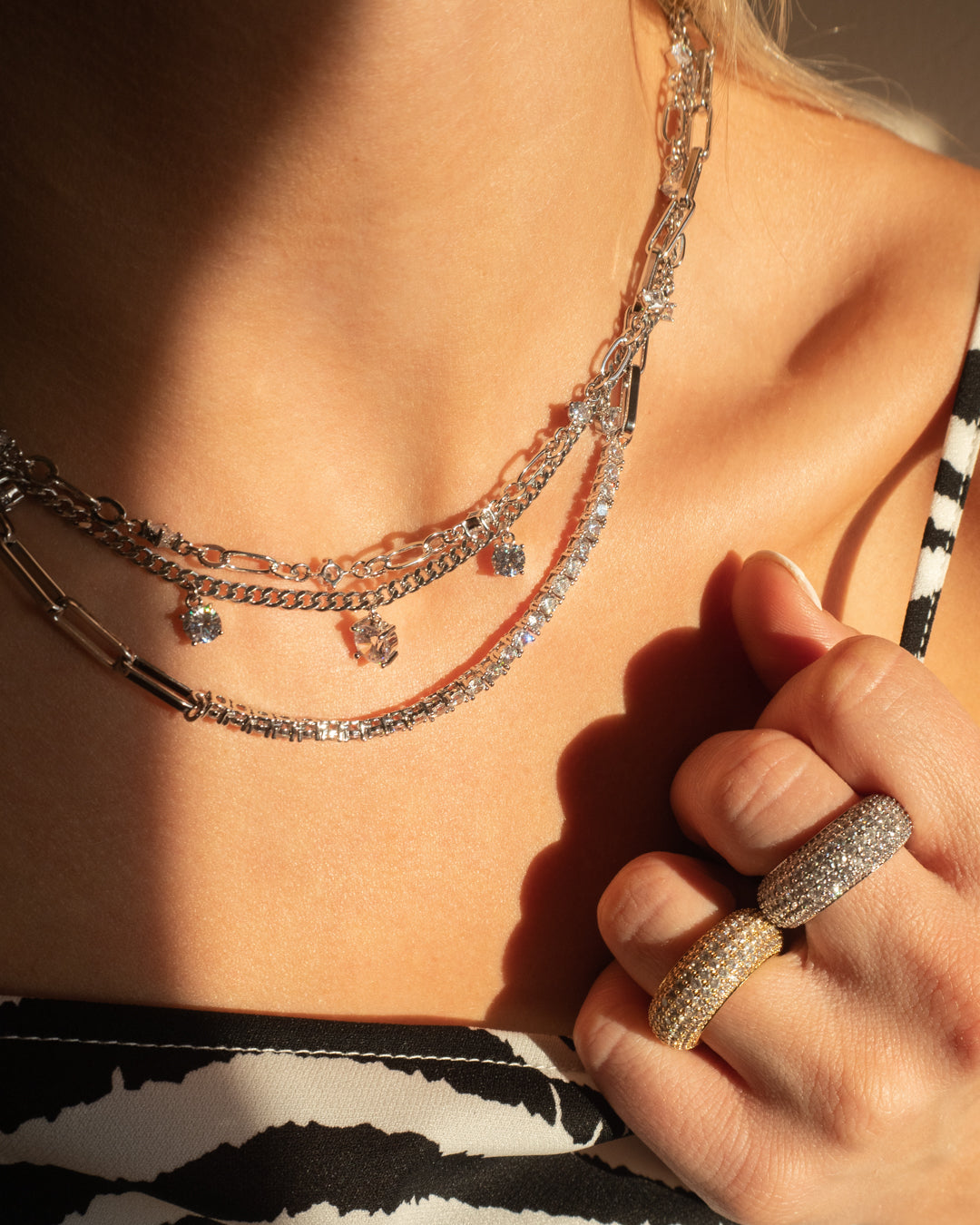 Ballier Chain Link Necklace - Silver — alternate angle