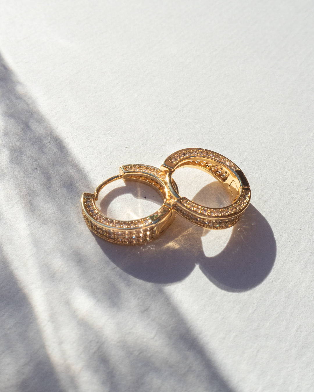 Pavé Geneva Hoops - Gold — alternate view