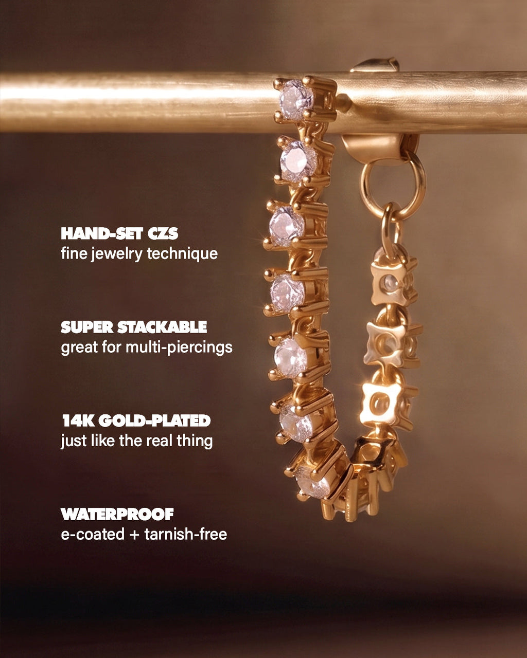 Ballier Chain Studs - Gold — alternate angle
