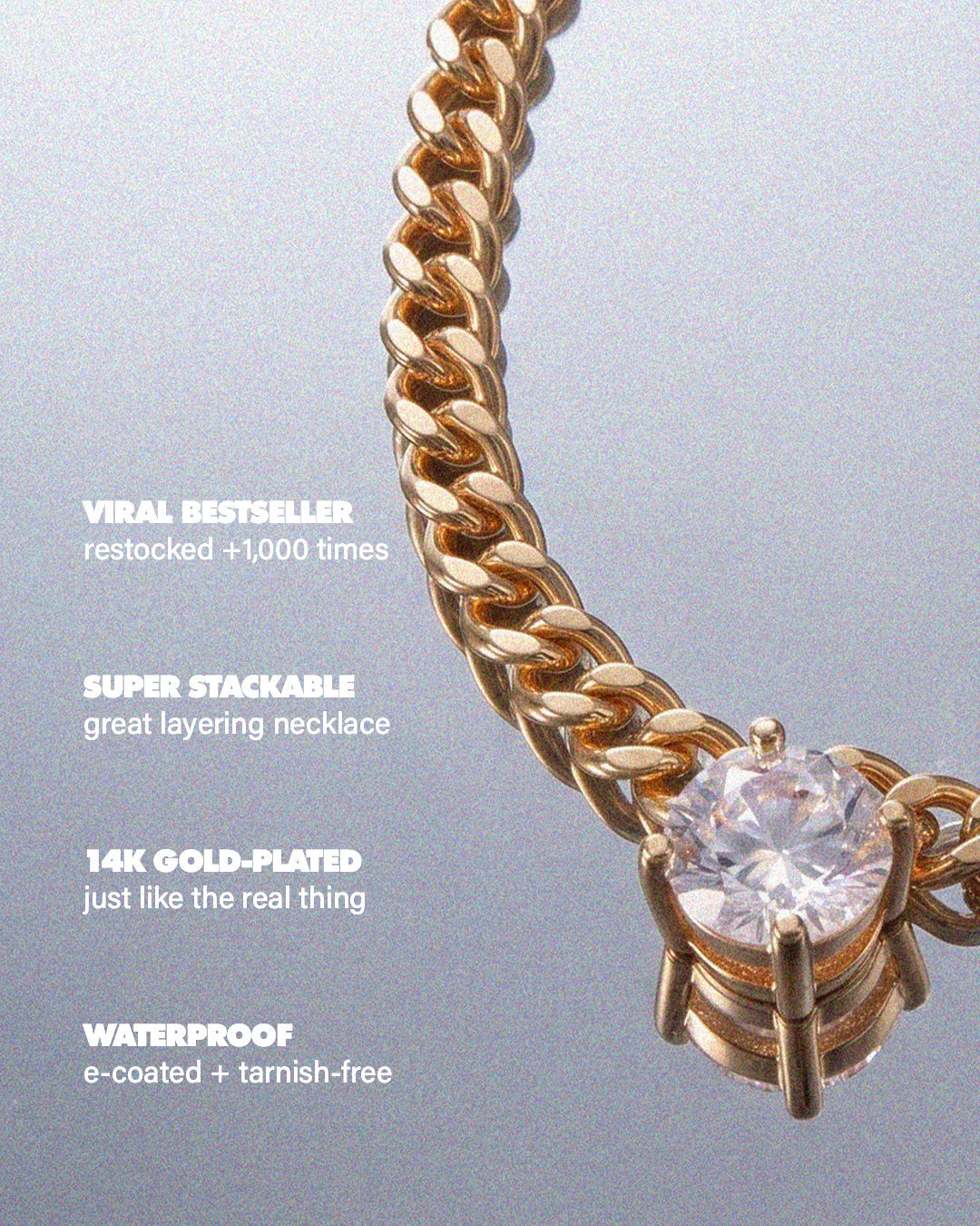 Bardot Stud Charm Necklace - Silver — alternate angle