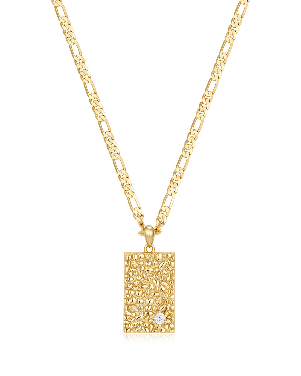 Tunie Tag Necklace in Gold