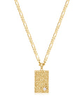 Tunie Tag Necklace in Gold