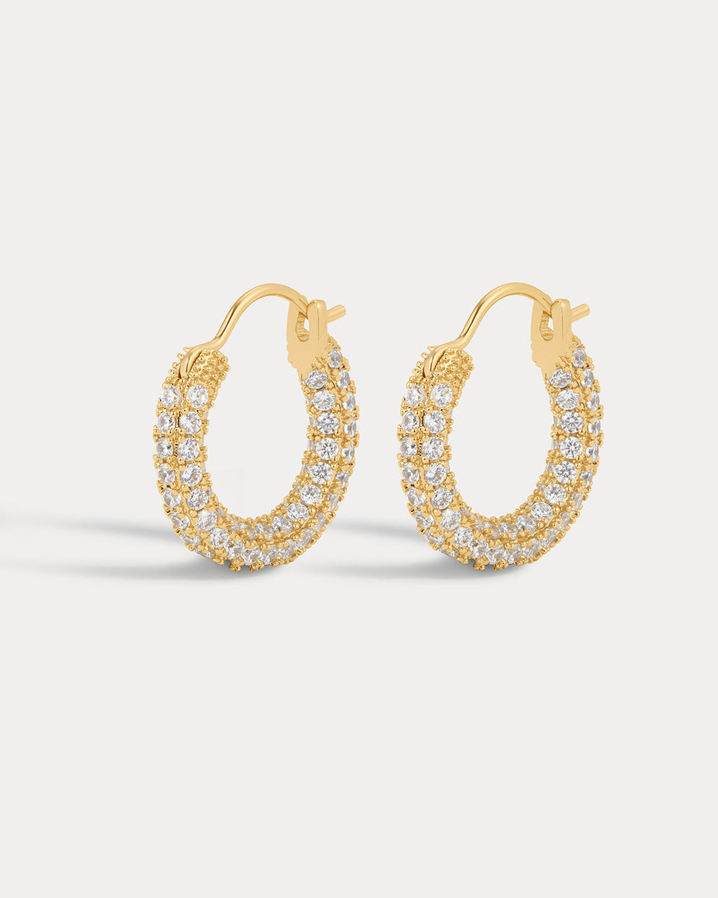 Pavé Amalfi Huggies - Gold - Earrings