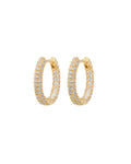 Pavé Amalfi U Hoops - Gold