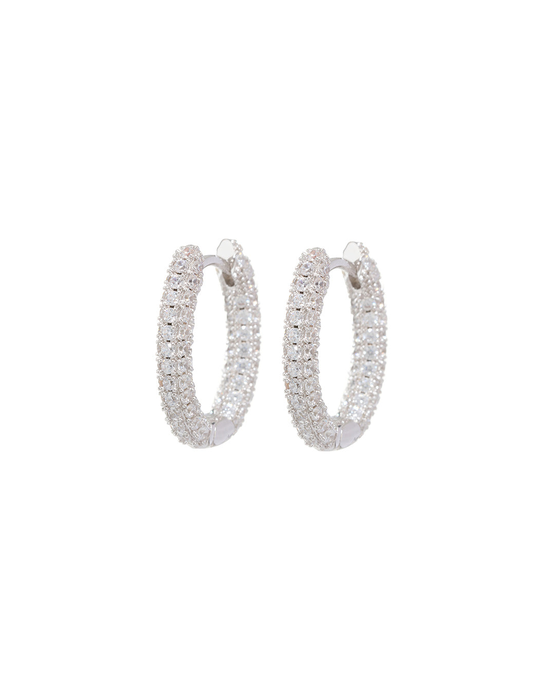 Pavé Amalfi U Hoops - Silver