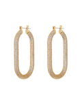 Pave Amber Hoops- Gold