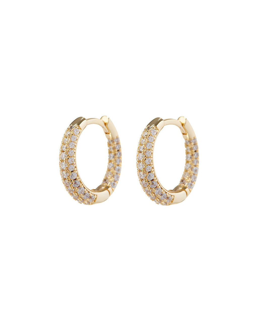 Pavé Amelie Hoops - Gold