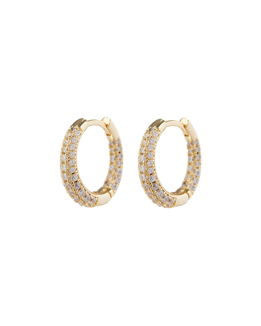 Pavé Amelie Hoops - Gold