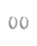 Pavé Amelie Hoops - Silver