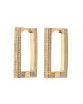 Pavé Boxer Hoops - Gold