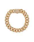 Pavé Cuban Link Bracelet - Gold