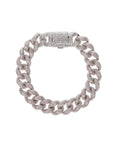 Pavé Cuban Link Bracelet - Silver