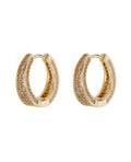 Pavé Geneva Hoops - Gold