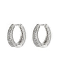 Pavé Geneva Hoops - Silver