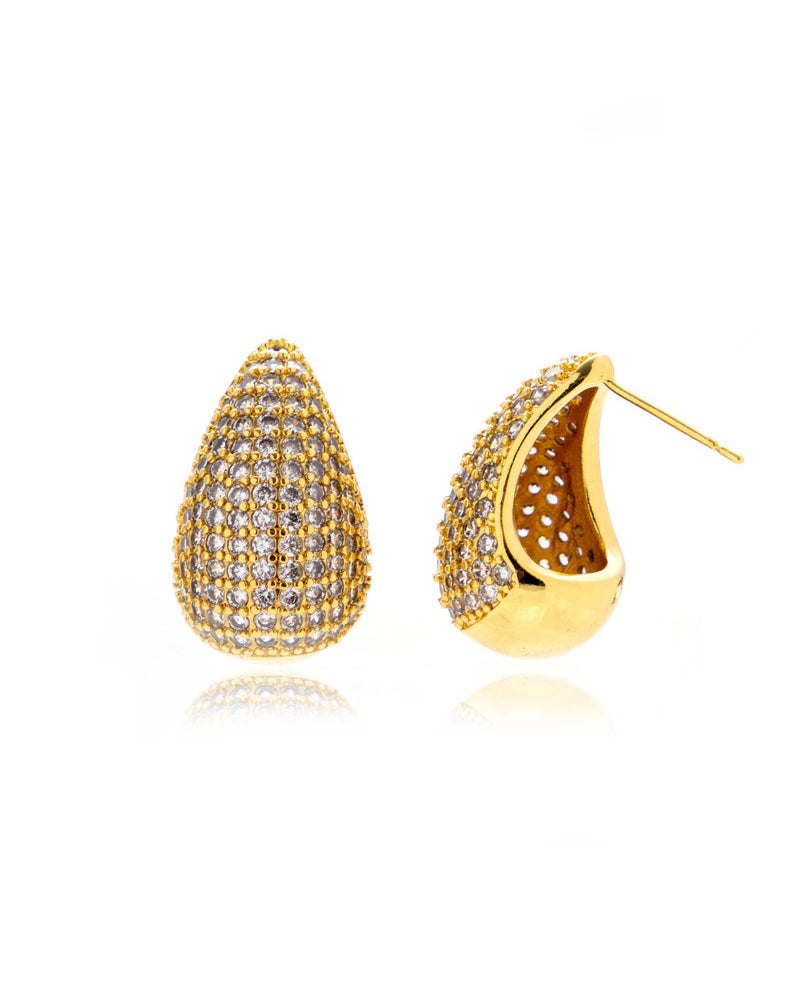 Pavé Gia Earrings in Gold