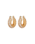 Pavé Giselle Hoops - Gold