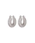 Pavé Giselle Hoops - Silver