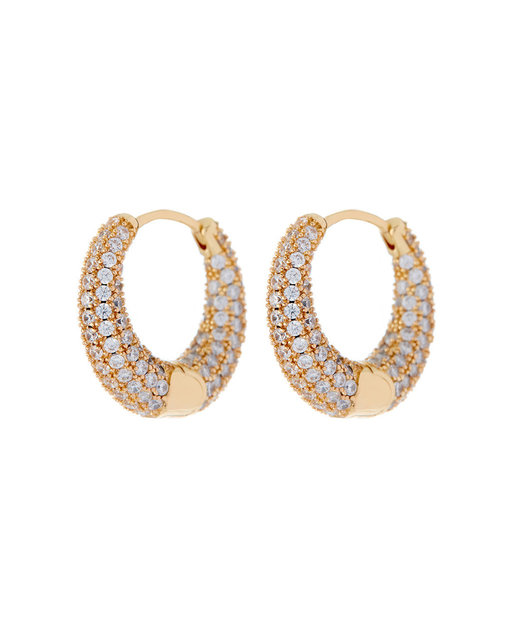 Pavé Marbella Hoops - Gold