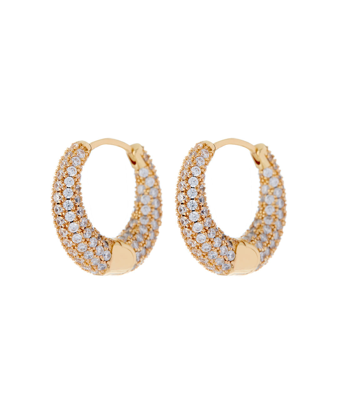 Pavé Marbella Hoops - Gold