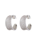 Pavé Margot Hoops - Silver