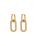 Pavé Simone Loop Hoops - Gold