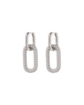 Pavé Simone Loop Hoops - Silver