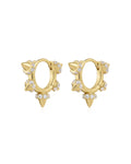 Pavé Spike Huggies in Gold - Earrings