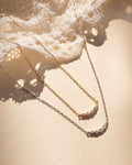 Pavé Starlight Curved Necklace in White Gold
