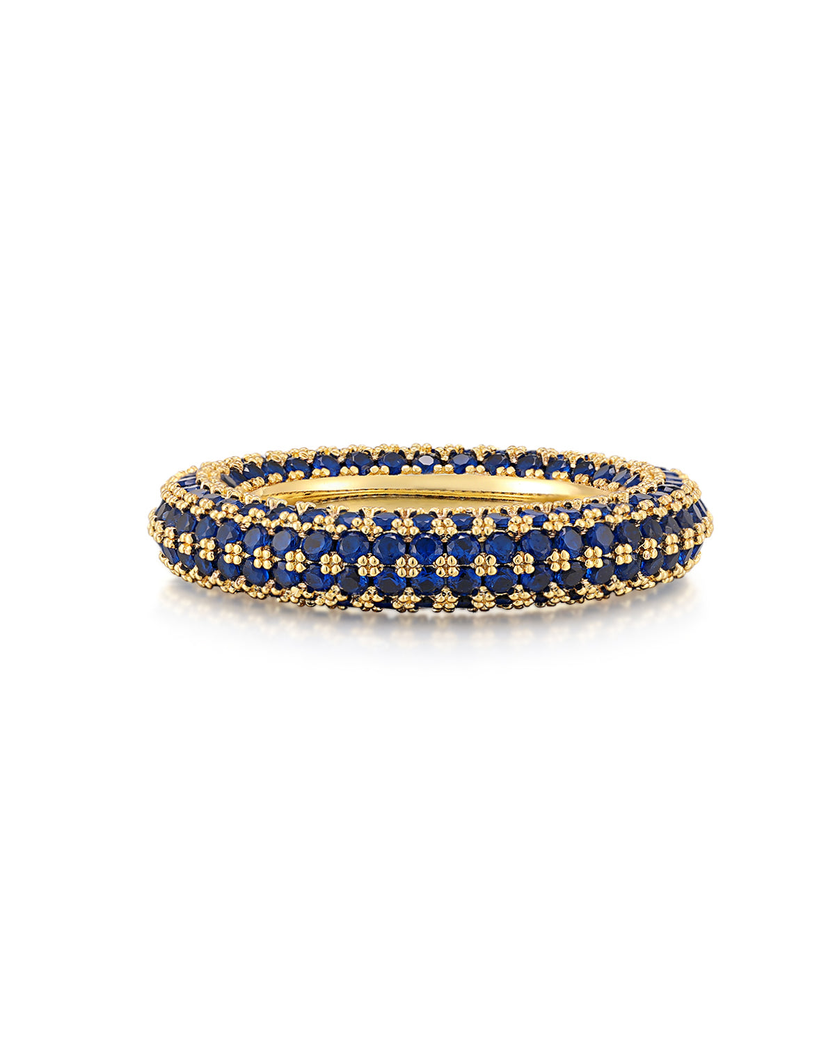 Pavé Amalfi Ring - Blue Sapphire - Gold