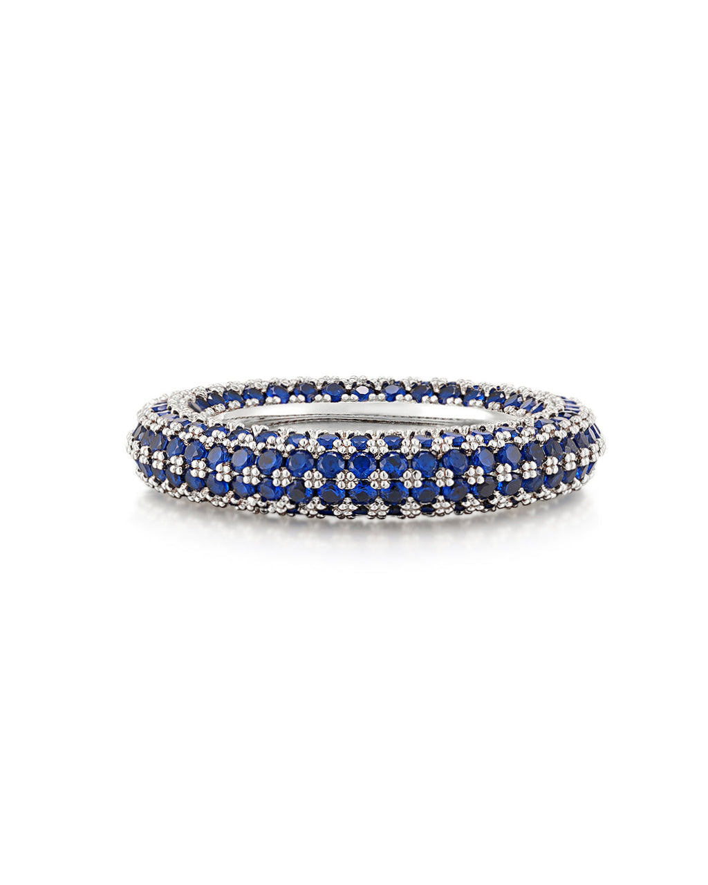 Pavé Amalfi Ring - Blue Sapphire - Silver