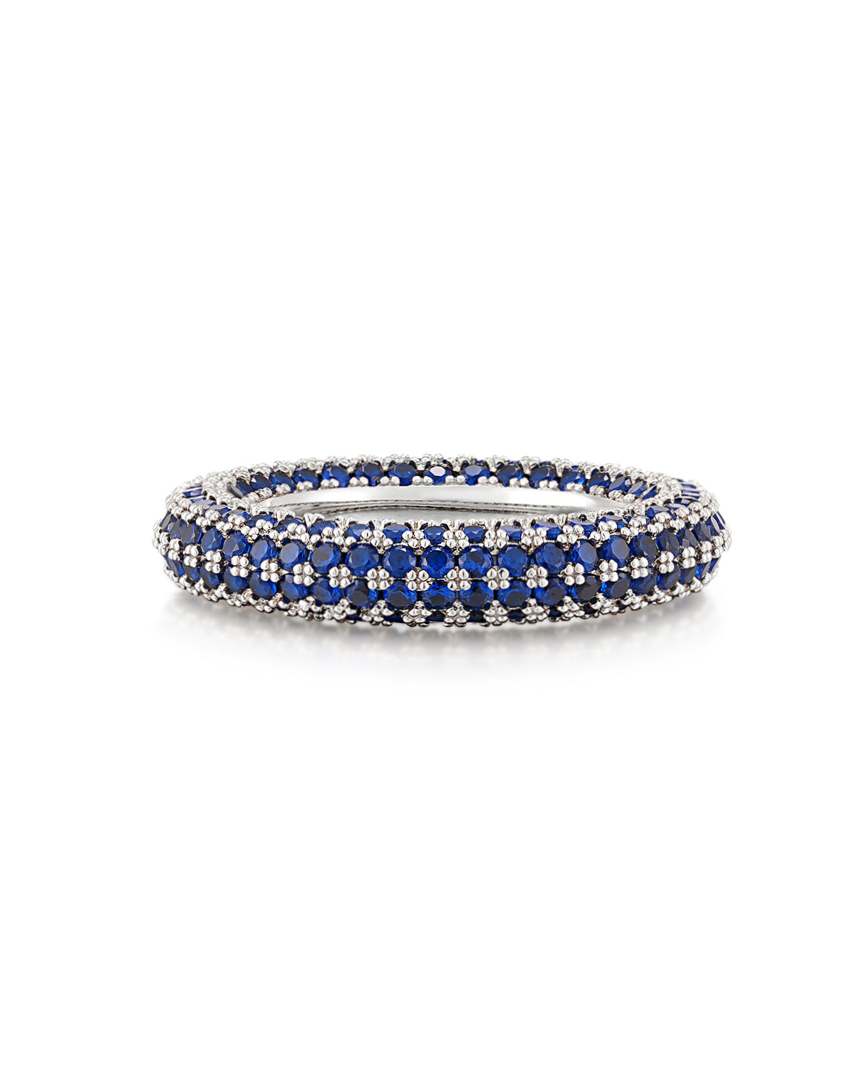 Pavé Amalfi Ring - Blue Sapphire - Silver