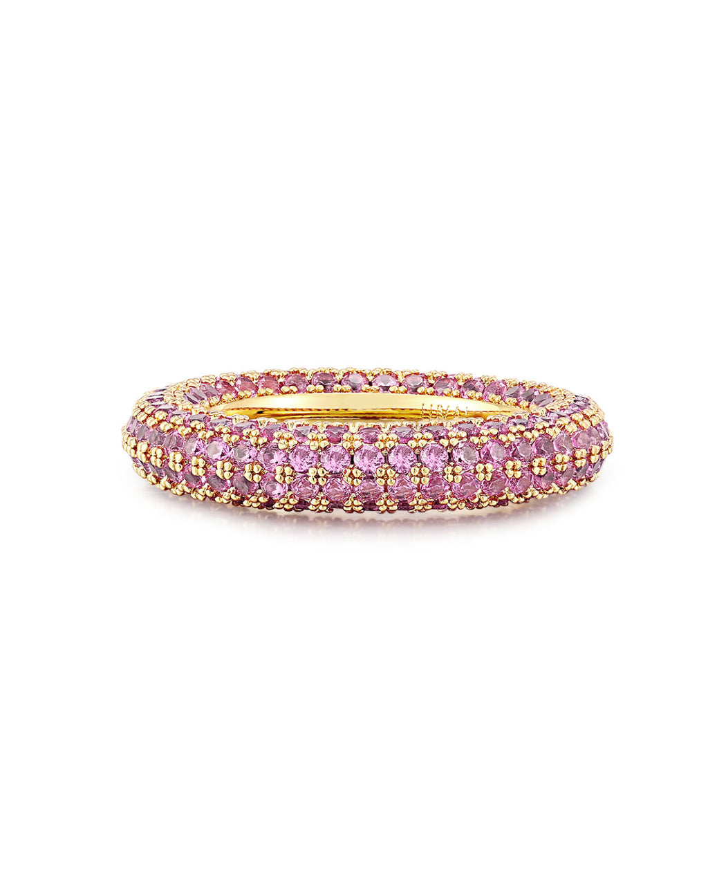 Pavé Amalfi Ring - Pink - Gold