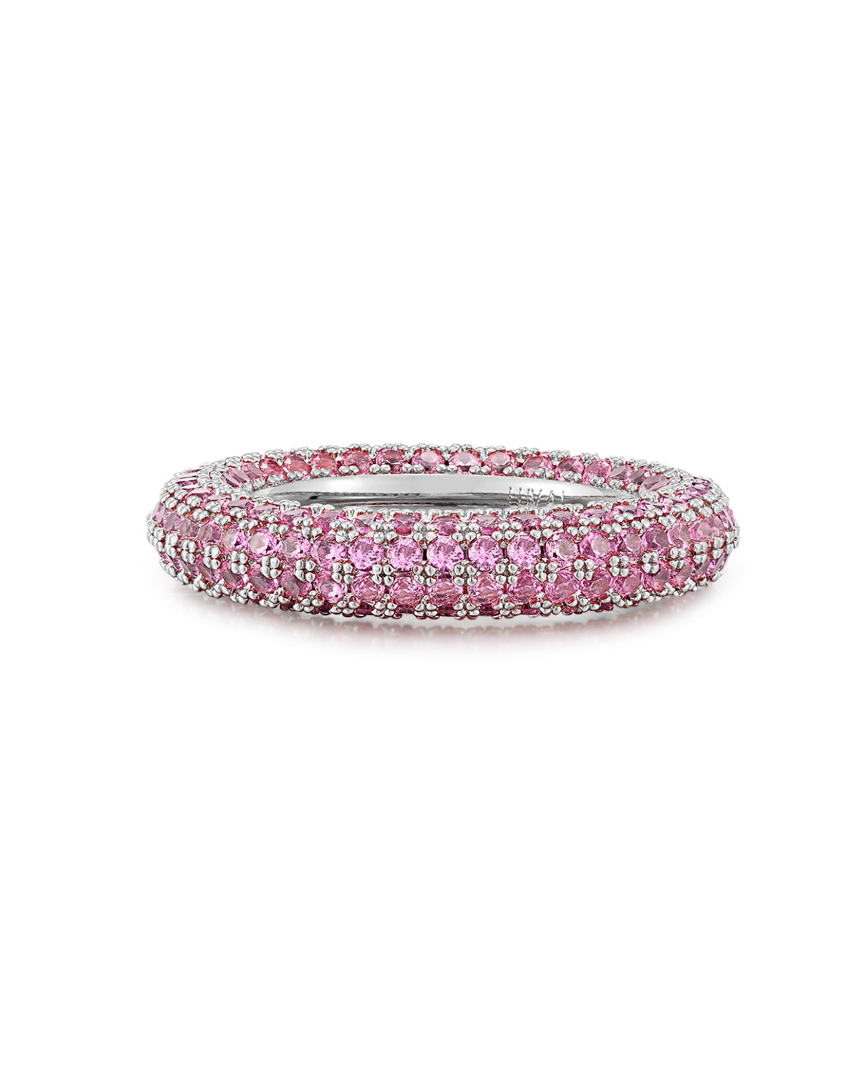Pavé Amalfi Ring - Pink - Silver